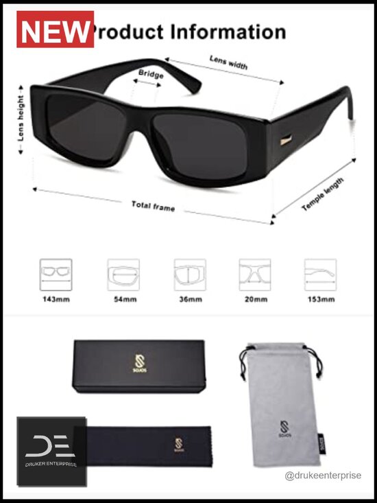 Trendy Y2K Rectangle Polarized Sunglasses for Women Men Fashion Designer Rave main image 5